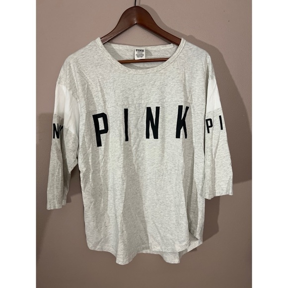 PINK Victoria's Secret Tops - Victoria's Secret PINK Gray T-Shirt